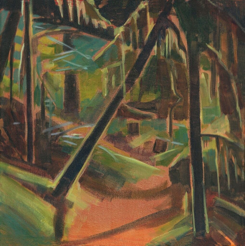 Diedre Hyde painting of path through trees