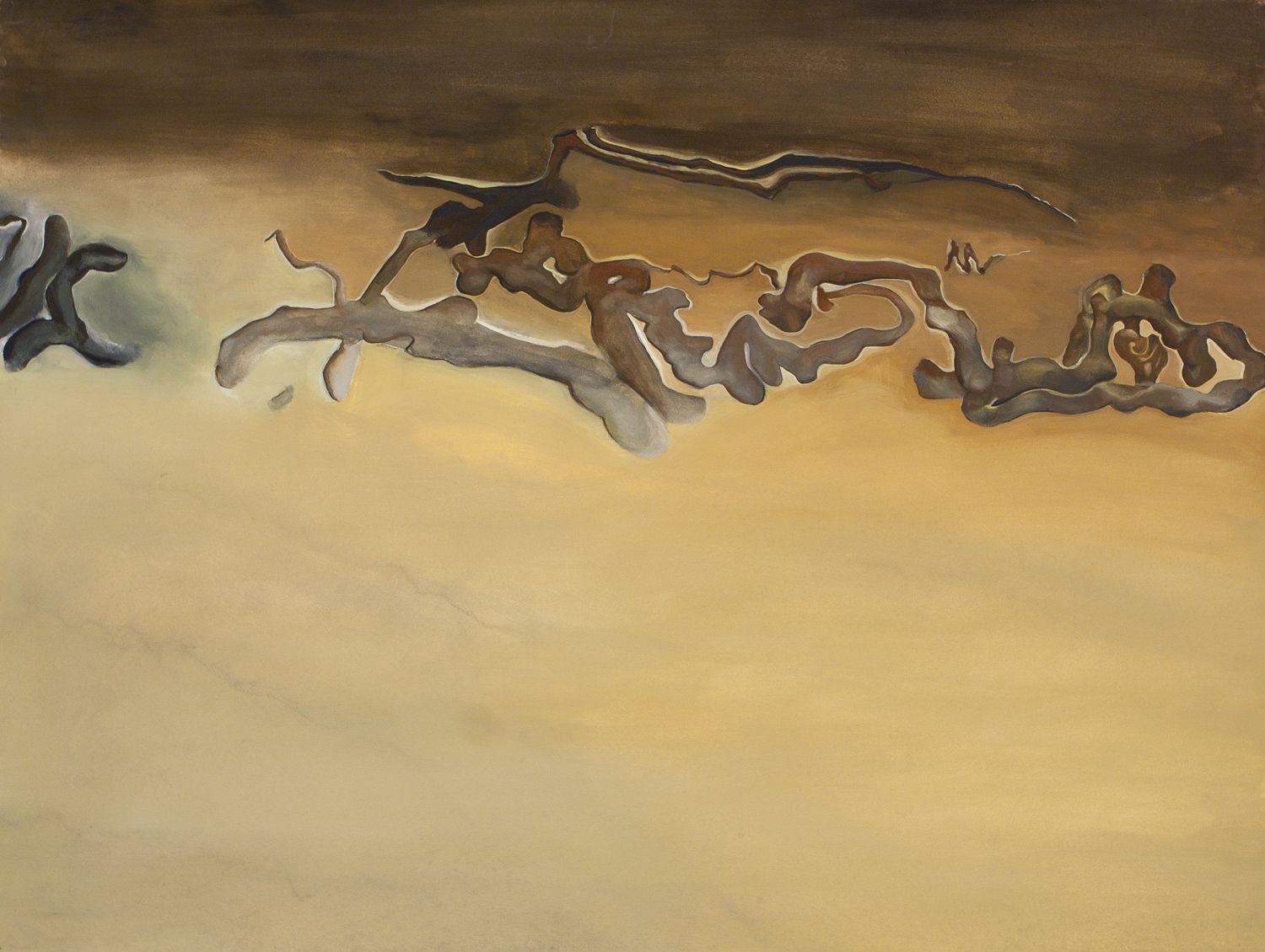 warm-colored painting of beetle paths